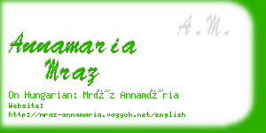 annamaria mraz business card